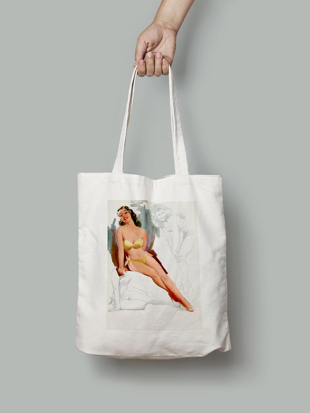 Еко-сумка Торкнися мене і рук не відірвеш ... шопер (pin_up010081_Bag)