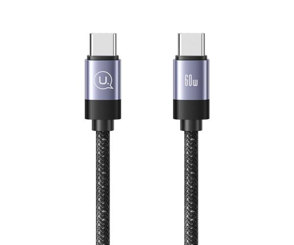 Кабель Data Usams US-SJ704 Magnetic Type-C-Type-C 60W 1 м Black (06SJ704USB01)