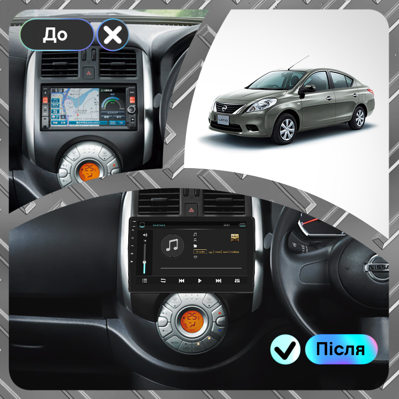 Магнитола штатная Lesko 9" для Nissan Latio I N17 Restyling 2014-2016 6/128Gb 4G Wi-Fi GPS Top - фото 3