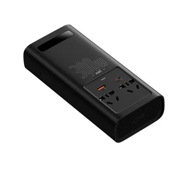 Инвертор автомобильный BASEUS 300 W 220 V CN/EU 2 розетки USB/Type-C 5 A с технологией QC3.0+PD3.0 Black (CGNB010101) - фото 4