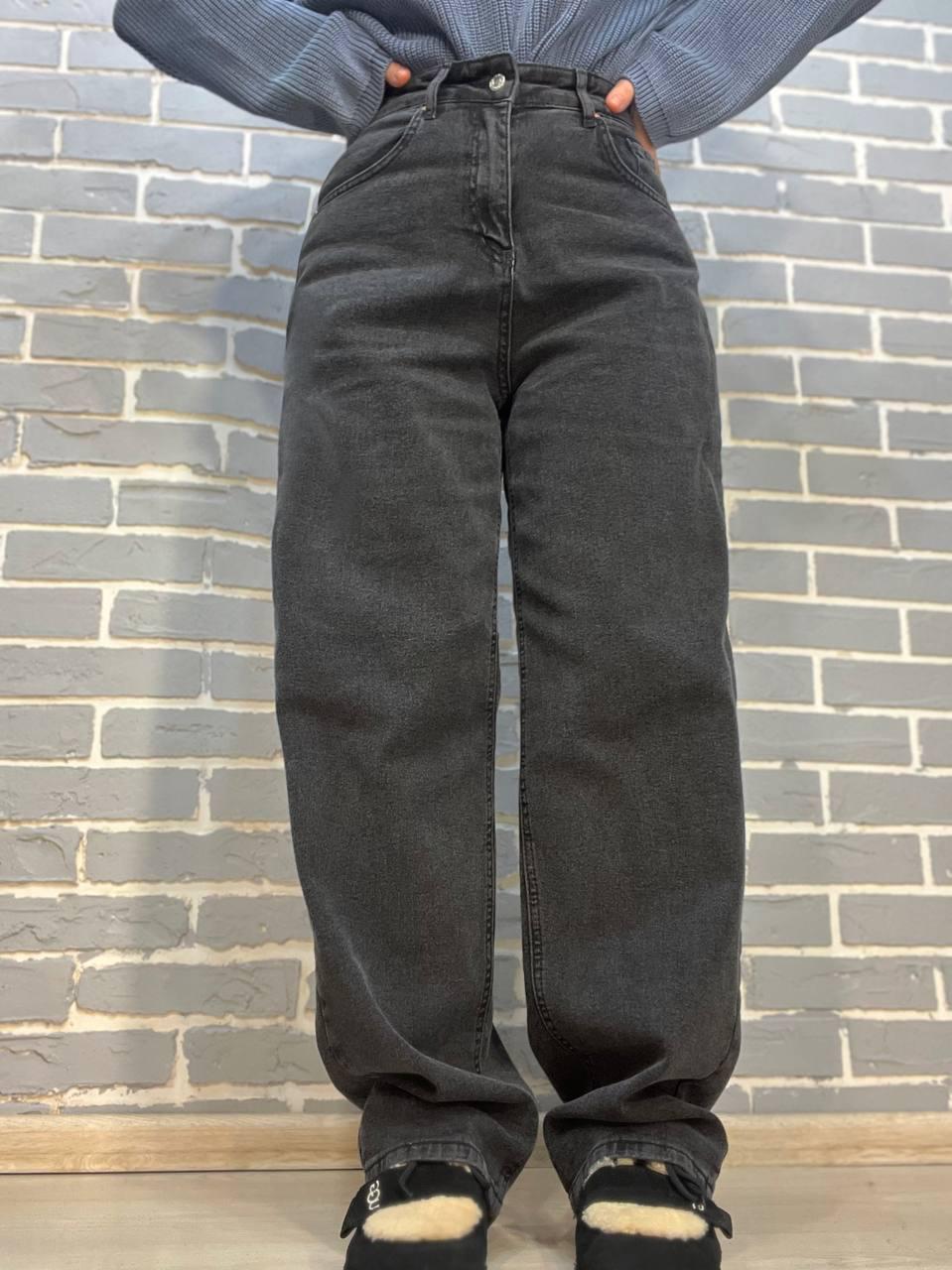 Джинси жіночі ITS Basic 4133 Baggy jeans вільні утепленні байка висока посадка р. 36 Чорний (3156) - фото 2 Джинси жіночі ITS Basic 4133 Baggy jeans вільні утепленні байка висока посадка р. 36 Чорний (3156) - фото 2