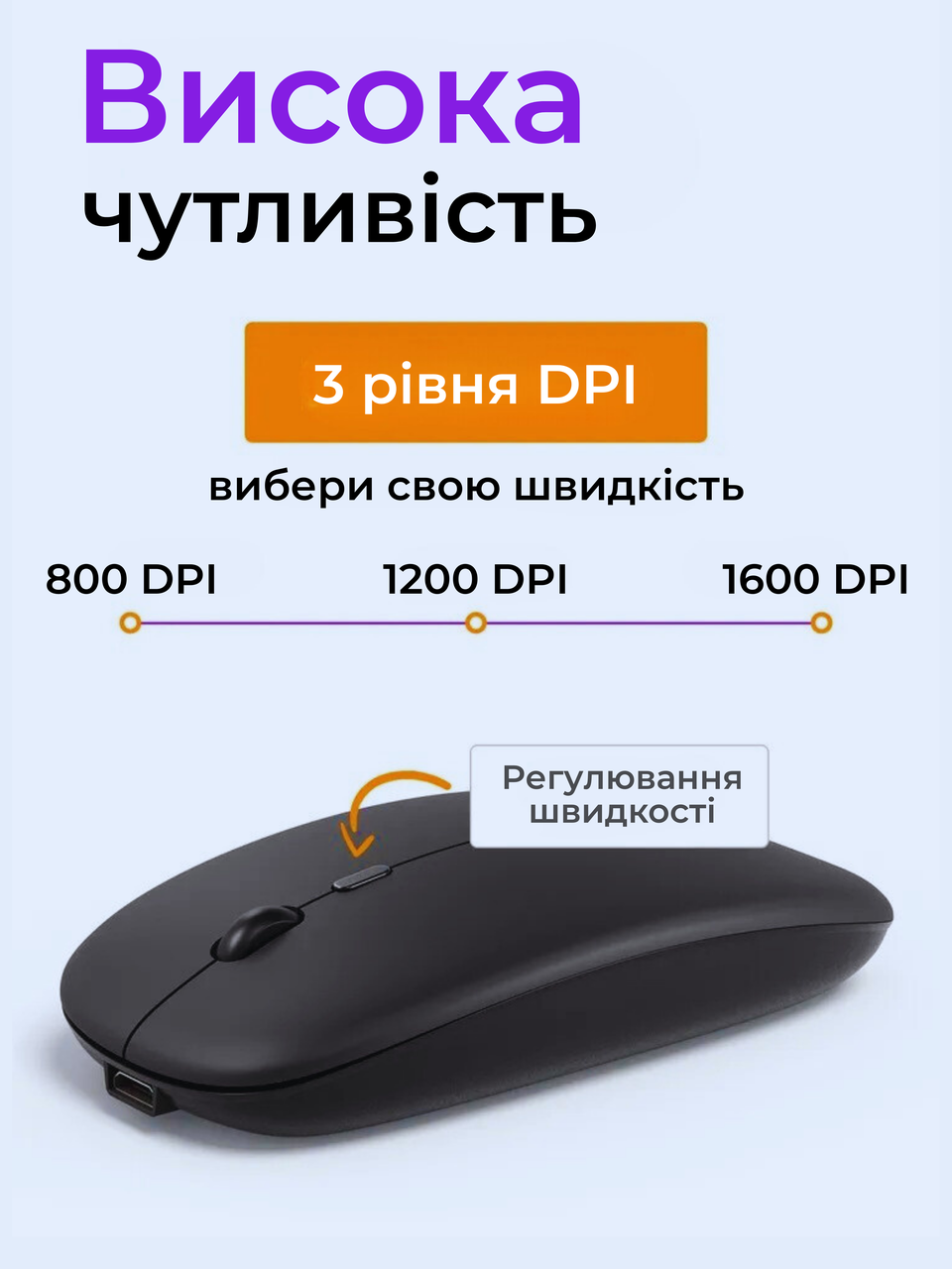 Комп'ютерна мишка бездротова Slim Mouse безшумна акумуляторна 2в1 Bluetooth і USB 2,4Hz (104748809) - фото 8 Комп'ютерна мишка бездротова Slim Mouse безшумна акумуляторна 2в1 Bluetooth і USB 2,4Hz (104748809) - фото 8