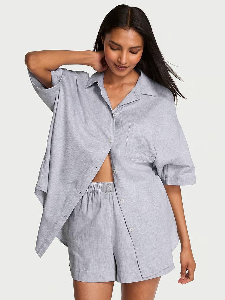Піжама котонова сорочка/шорти Victoria's Secret Modal-Cotton Short Pajama Set XS Сірий (27124510) Піжама котонова сорочка/шорти Victoria's Secret Modal-Cotton Short Pajama Set XS Сірий (27124510)