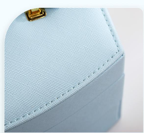 Шкатулка для украшений с зеркалом 20,5х15,5х10 см Голубой (ШДД-23-1) - фото 6 Шкатулка для украшений с зеркалом 20,5х15,5х10 см Голубой (ШДД-23-1) - фото 6