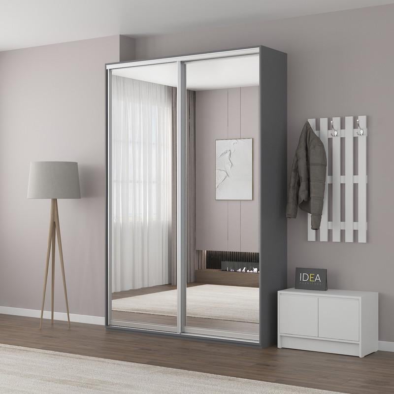 Шафа-купе Idea серія 1 дзеркало 160х45х240 см Антрацит (1097)