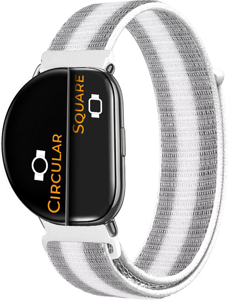 Ремешок нейлоновый Sport Loop для ZEPP E Square/Circular Silver/White (16134-58) Ремешок нейлоновый Sport Loop для ZEPP E Square/Circular Silver/White (16134-58)