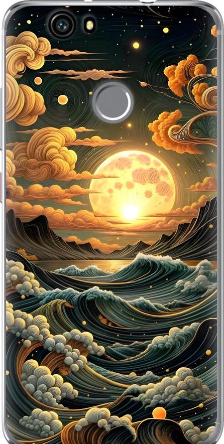 Чехол на Huawei Nova Арт волны (6332t-439-42517) Чехол на Huawei Nova Арт волны (6332t-439-42517)