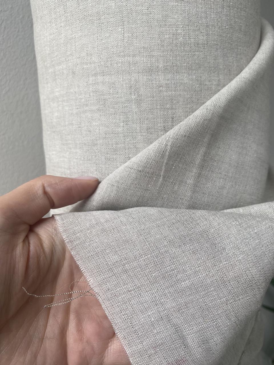 Тканина LINEN PLUS 51% льон та 49% бавовна 150 см 330 Сірий - фото 3