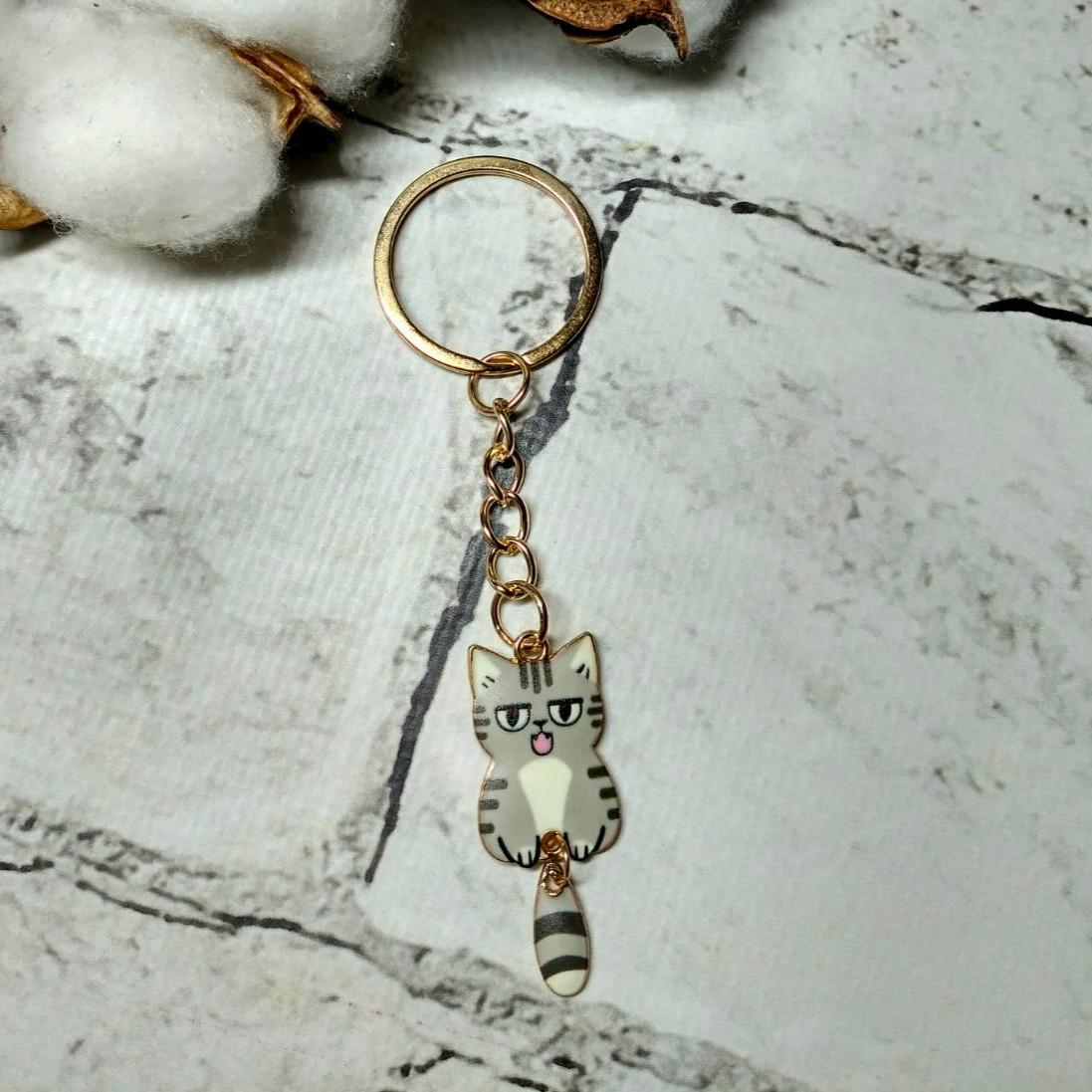 Брелок металлический Котик 8,5 cм (KA235544-4)