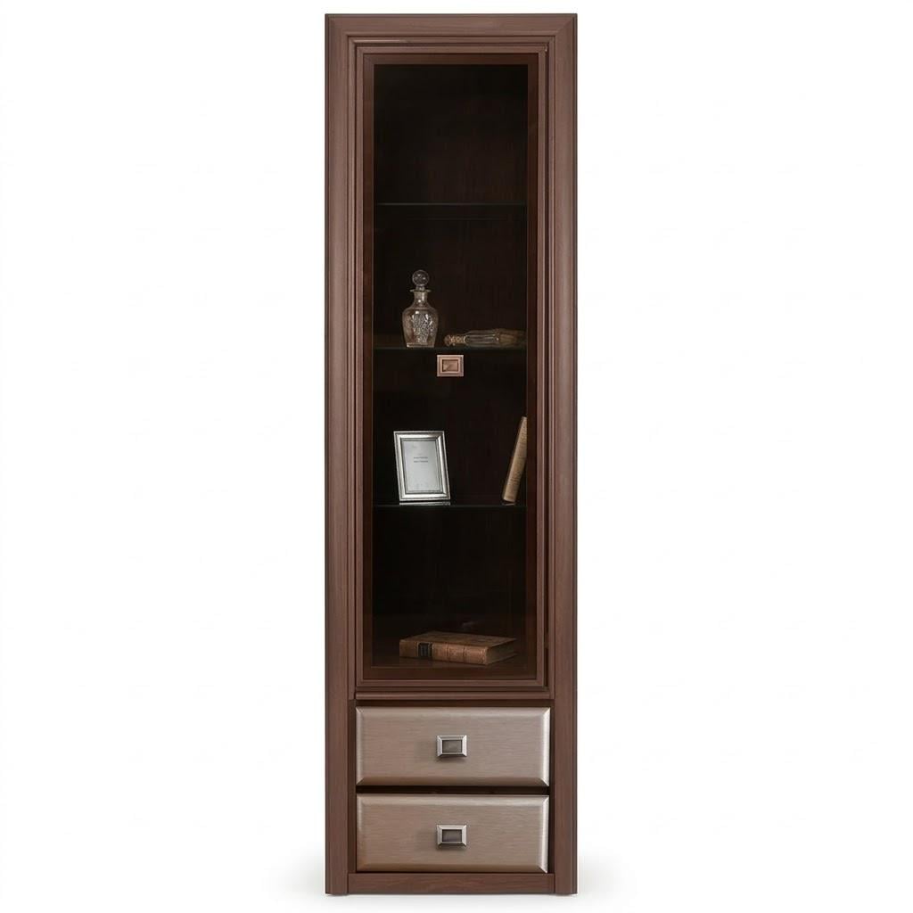 Пенал-витрина Гербор Коэн МДФ REG1W2S Венге магия/Штрокс темный (GRB-1064)