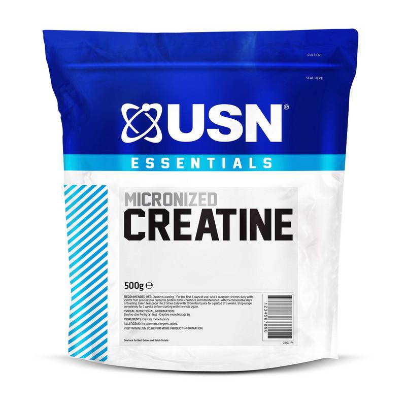 Креатин моногидрат USN Essentials Micronized Creatine 500 г Без вкуса (07737-01)