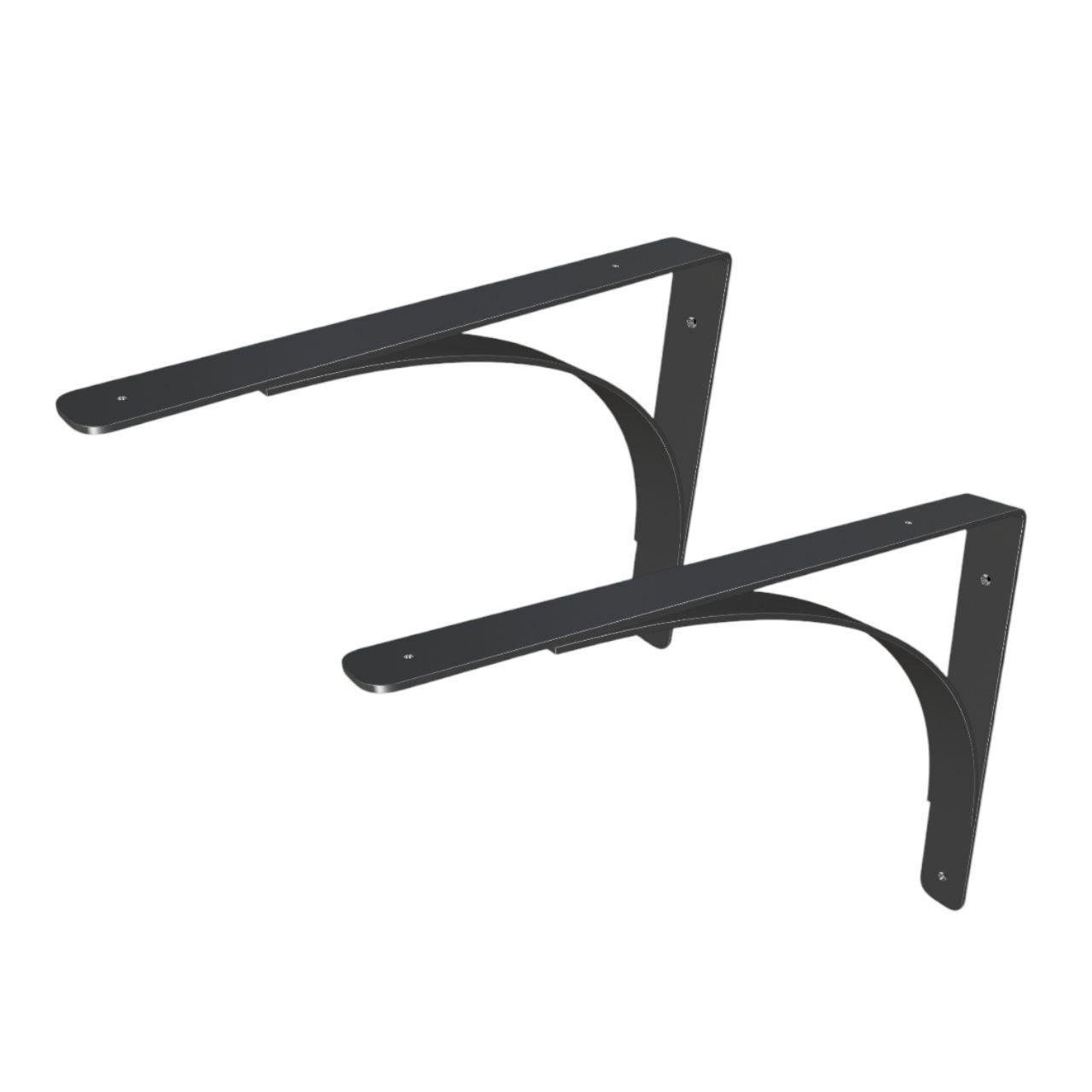 Кронштейн для бетонних мийок та стільниць з умивальниками 400х300 КМЛ-07 Чорний (2198620751/К0809)