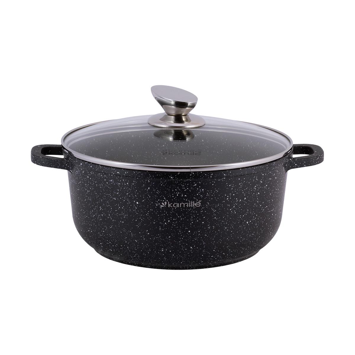 Набор кастрюль Kamille KM-4430 из литого алюминия 7 предметов для индукции и газа 2,3 л/4,5 л/6,5 л - фото 3 Набор кастрюль Kamille KM-4430 из литого алюминия 7 предметов для индукции и газа 2,3 л/4,5 л/6,5 л - фото 3