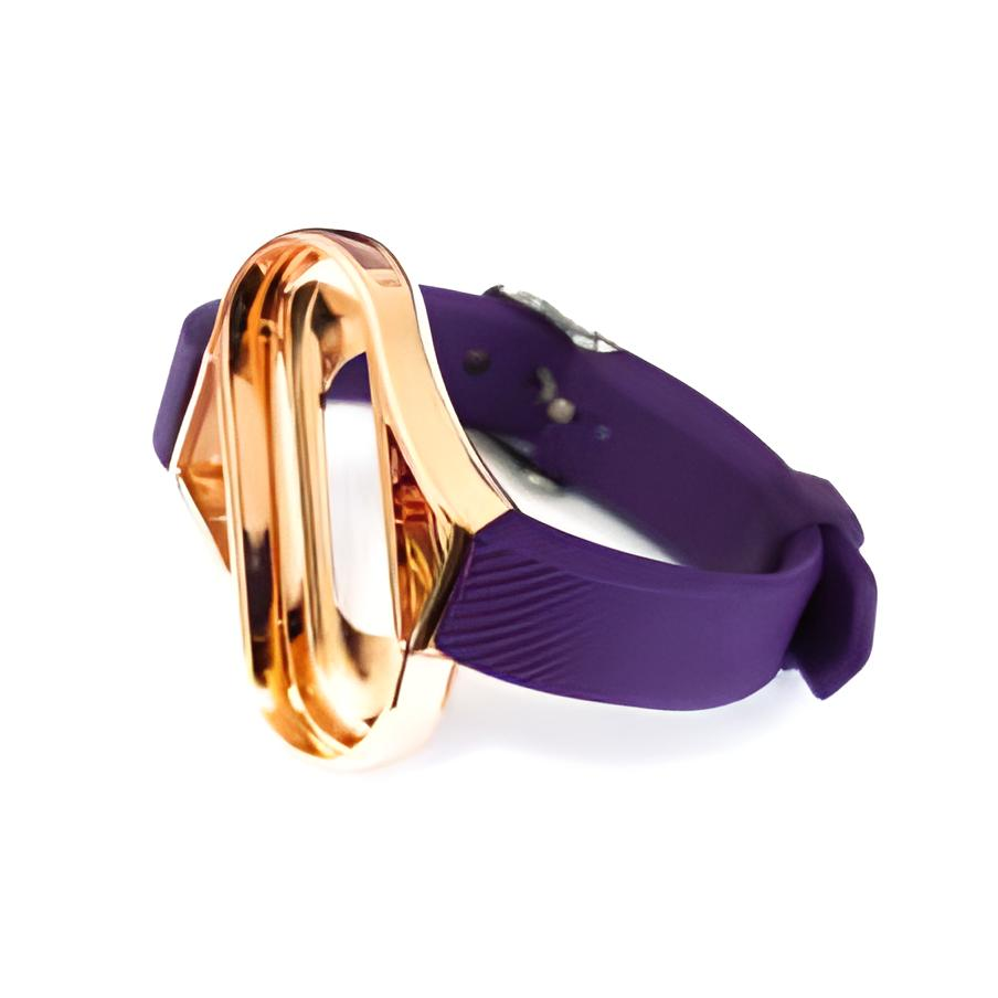 Ремешок для фитнес браслета Xiaomi Mi Band 3 4 Purple/Gold