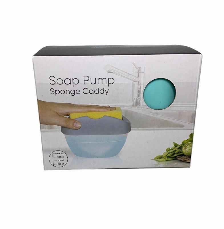 Диспенсер для миючого засобу ZHM1018 Soap Pump Sponge Caddy із місцем для губки 385 мл (ZHM1018) - фото 3