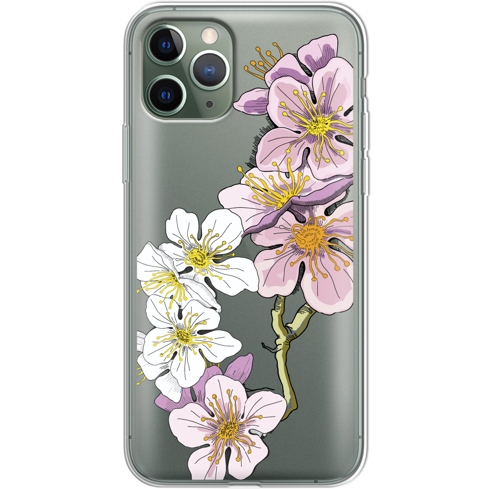 Чохол Boxface iPhone 11 Pro Cherry Blossom Прозорий силікон (38189-cc4-38189)