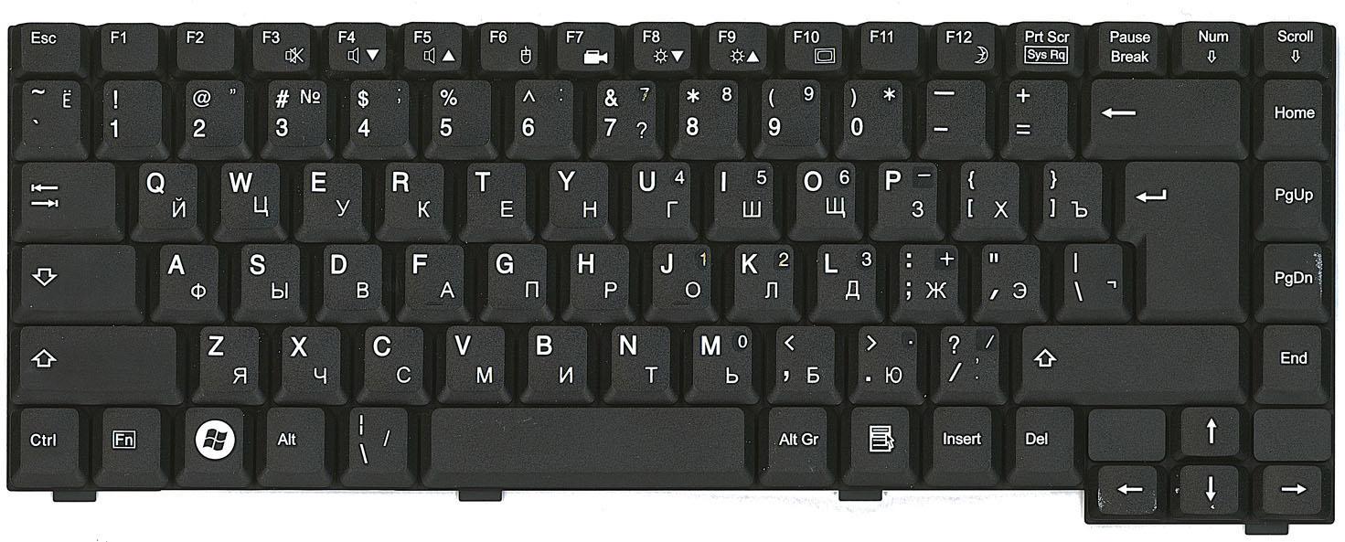 Клавіатура для ноутбука Fujitsu Amilo PI2550 PI2540 PI2530 XI2428 Black Клавіатура для ноутбука Fujitsu Amilo PI2550 PI2540 PI2530 XI2428 Black