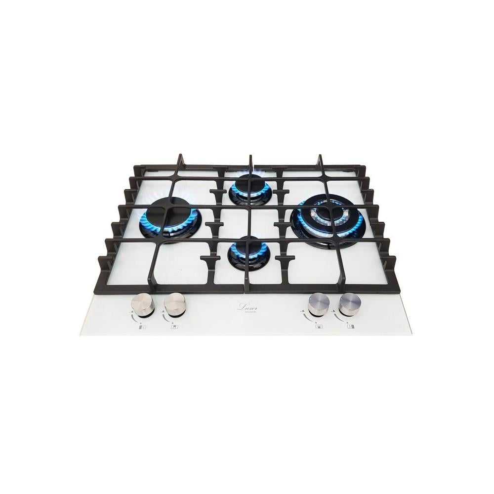 Варочная поверхность газовая Luxor RG 680 - 01 White SS Blütenweiß с подставкой WOK - фото 2 Варочная поверхность газовая Luxor RG 680 - 01 White SS Blütenweiß с подставкой WOK - фото 2