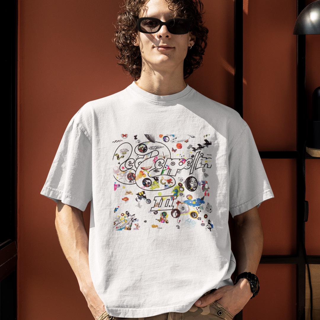 Футболка унисекс Led Zeppelin III 2XL Белый (0000015820)