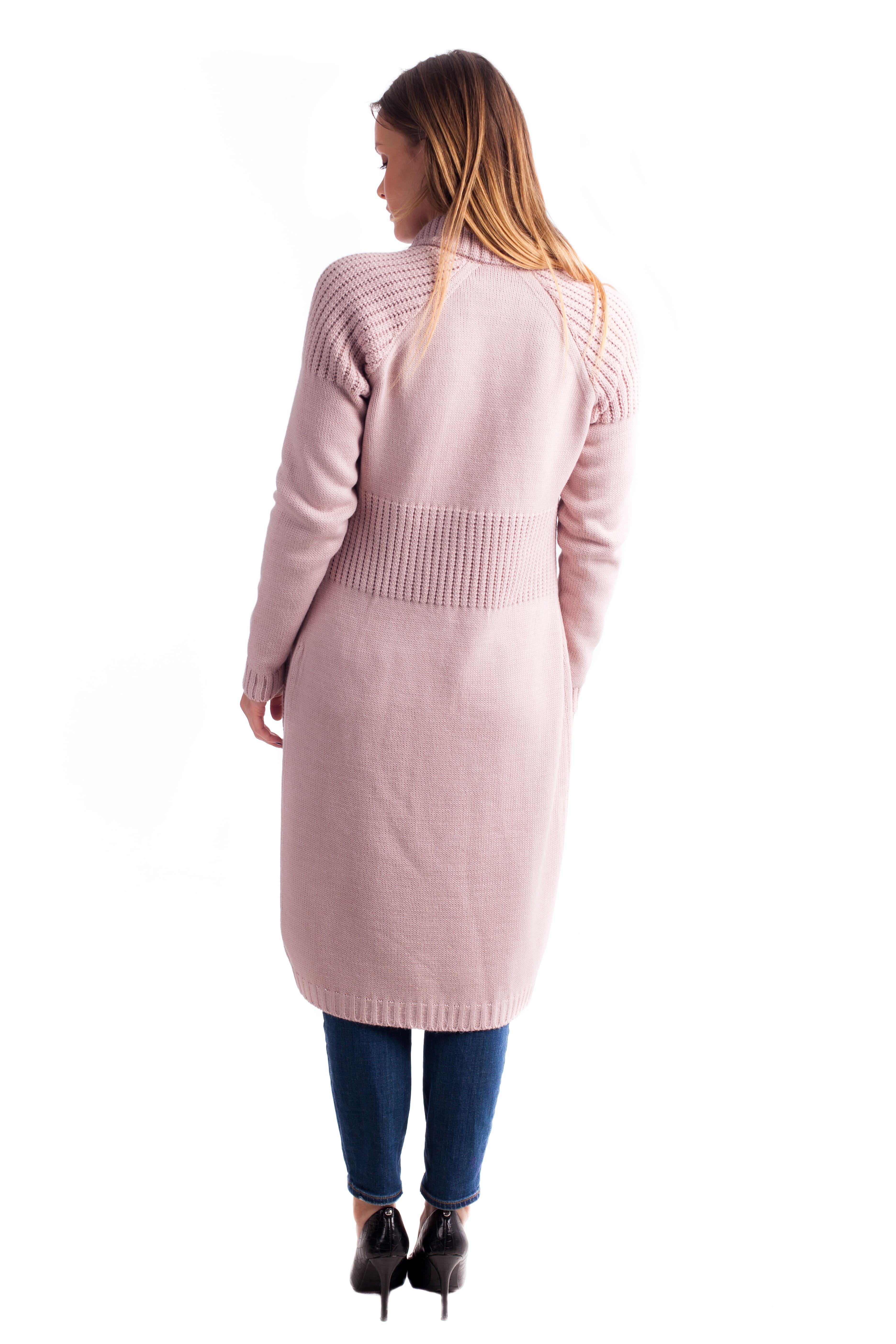 Кардиган жіночий Bakhur з коміром-стійкою S Пудра (3038 П 44) - фото 4 Кардиган жіночий Bakhur з коміром-стійкою S Пудра (3038 П 44) - фото 4