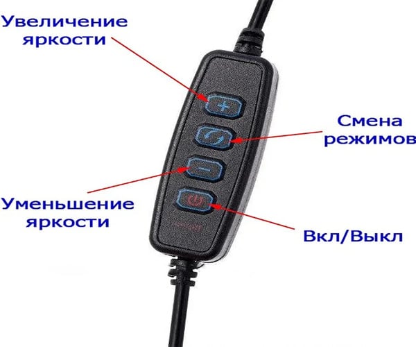 Кільцева LED-лампа 24 світлодіода для відео та фотозйомки з тримачем для телефону і власником мікрофона XPRO LIVE LIGHT 3in1 - фото 3