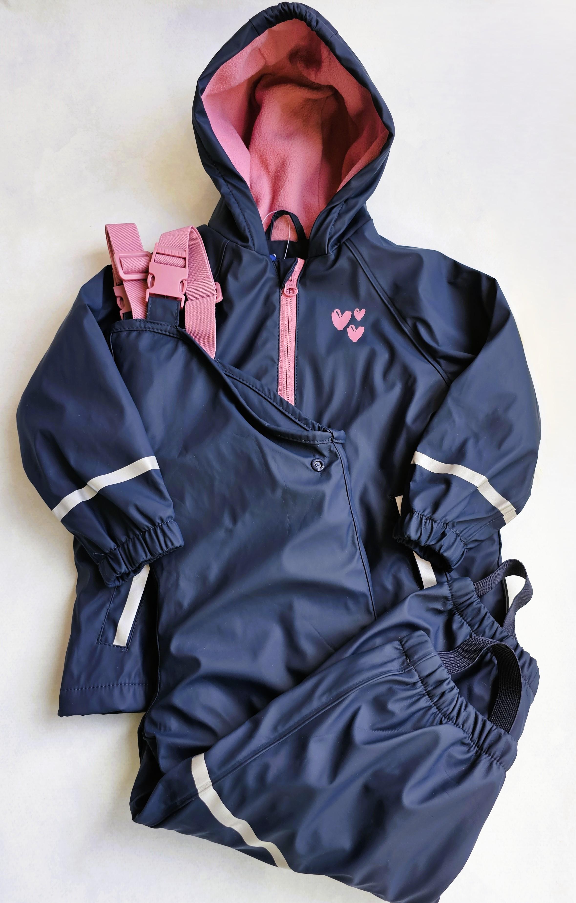 Комплект для девочки Lupilu от дождя флисовый 86-92 см (19349309) - фото 2