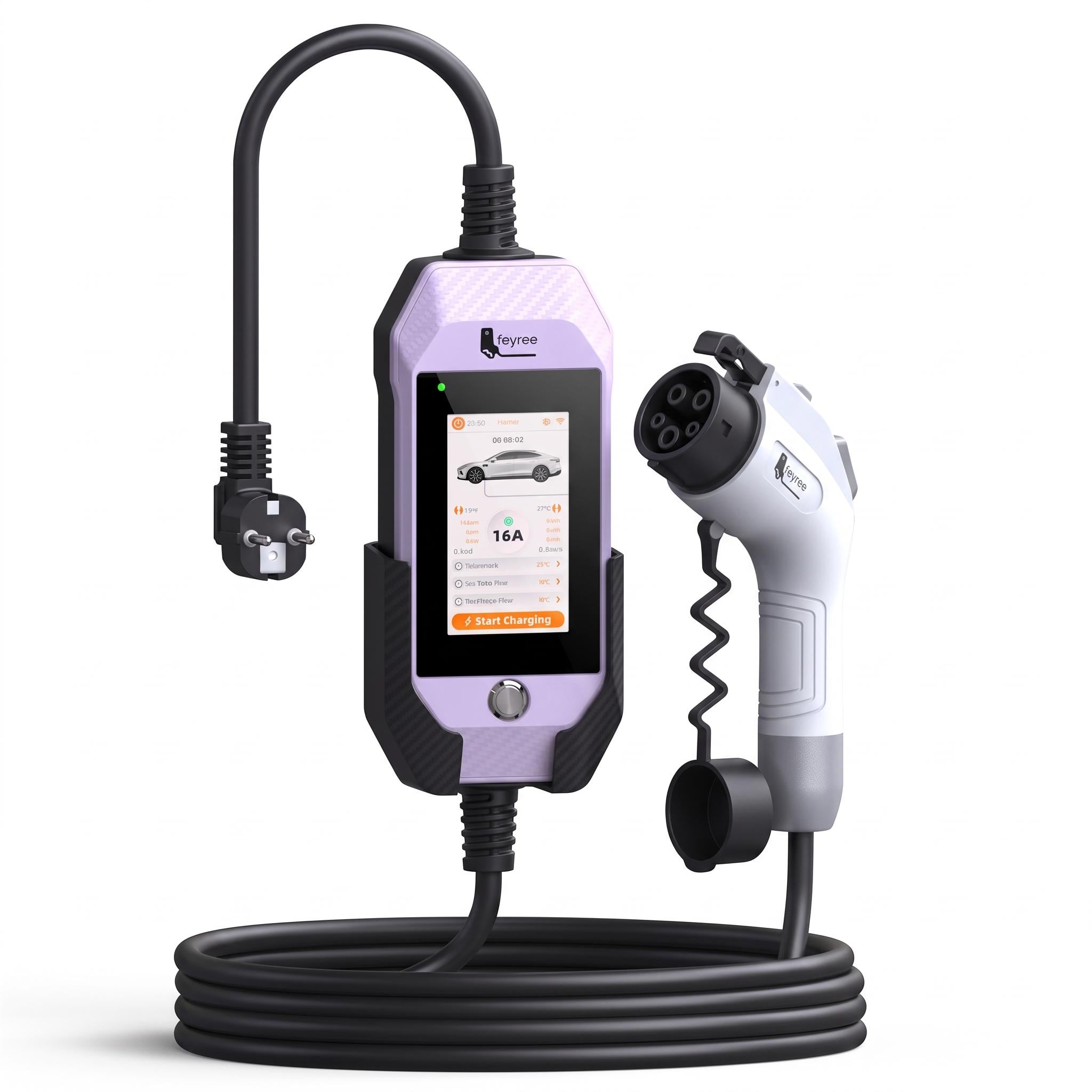 Зарядка для электромобиля Feyree 3,5 кВт 16A Type 1 Purple Lion EV-Ultra/Smart APP Wi-Fi Purple (3199765663)
