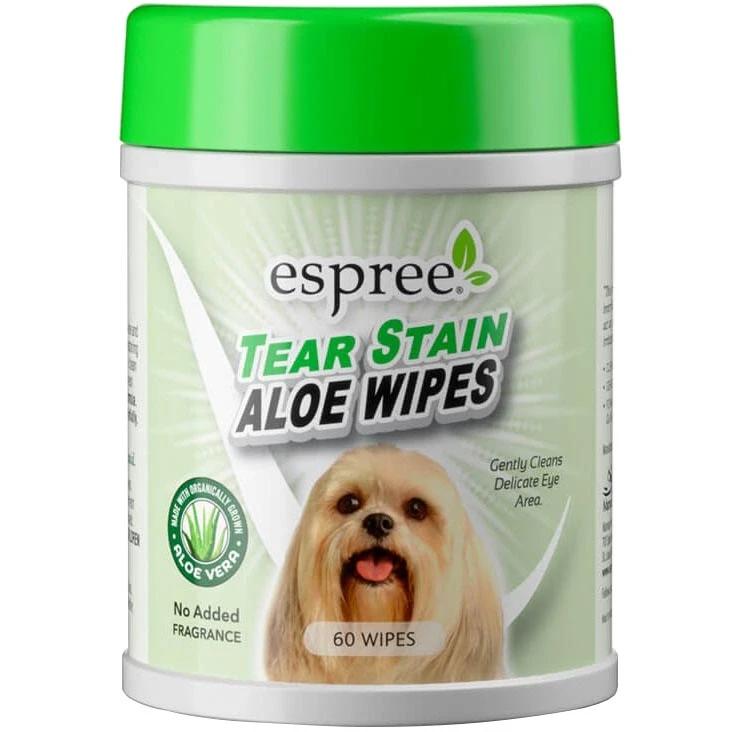 Влажные салфетки Espree Aloe Tear Stain Wipes для ухода за глазами собак и котов с алоэ 60 шт. (e01278)