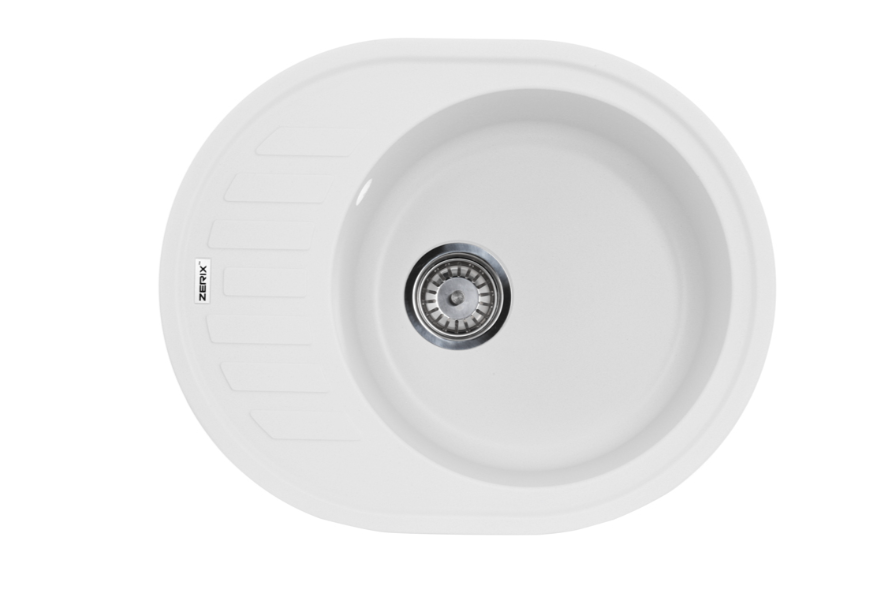 Кухонная мойка Zerix ZS-6250R-01 Белый (ZX4547)