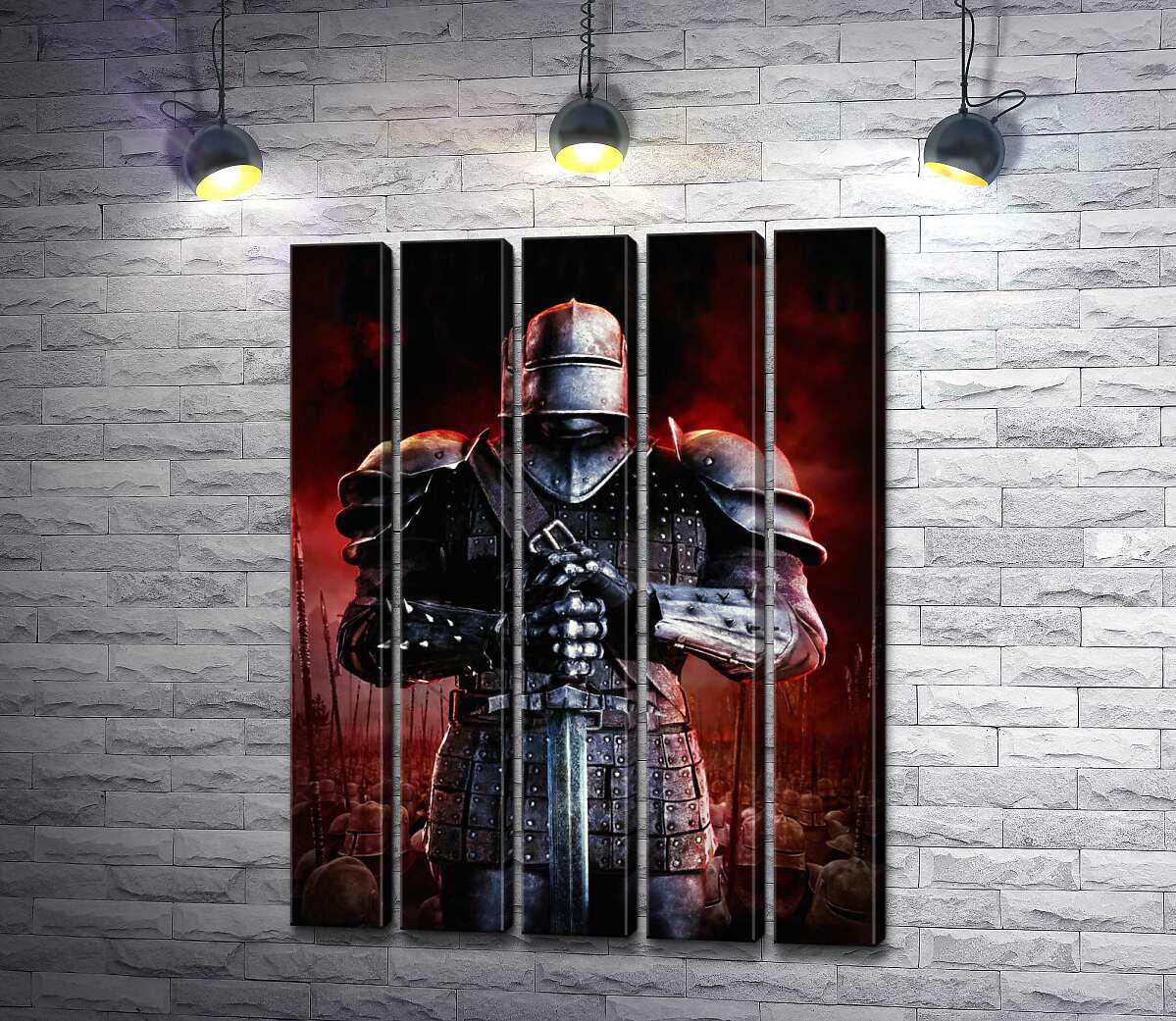 ᐉ Картина ArtPoster Могучий рыцарь на кроваво-красном фоне 100x141 см ...