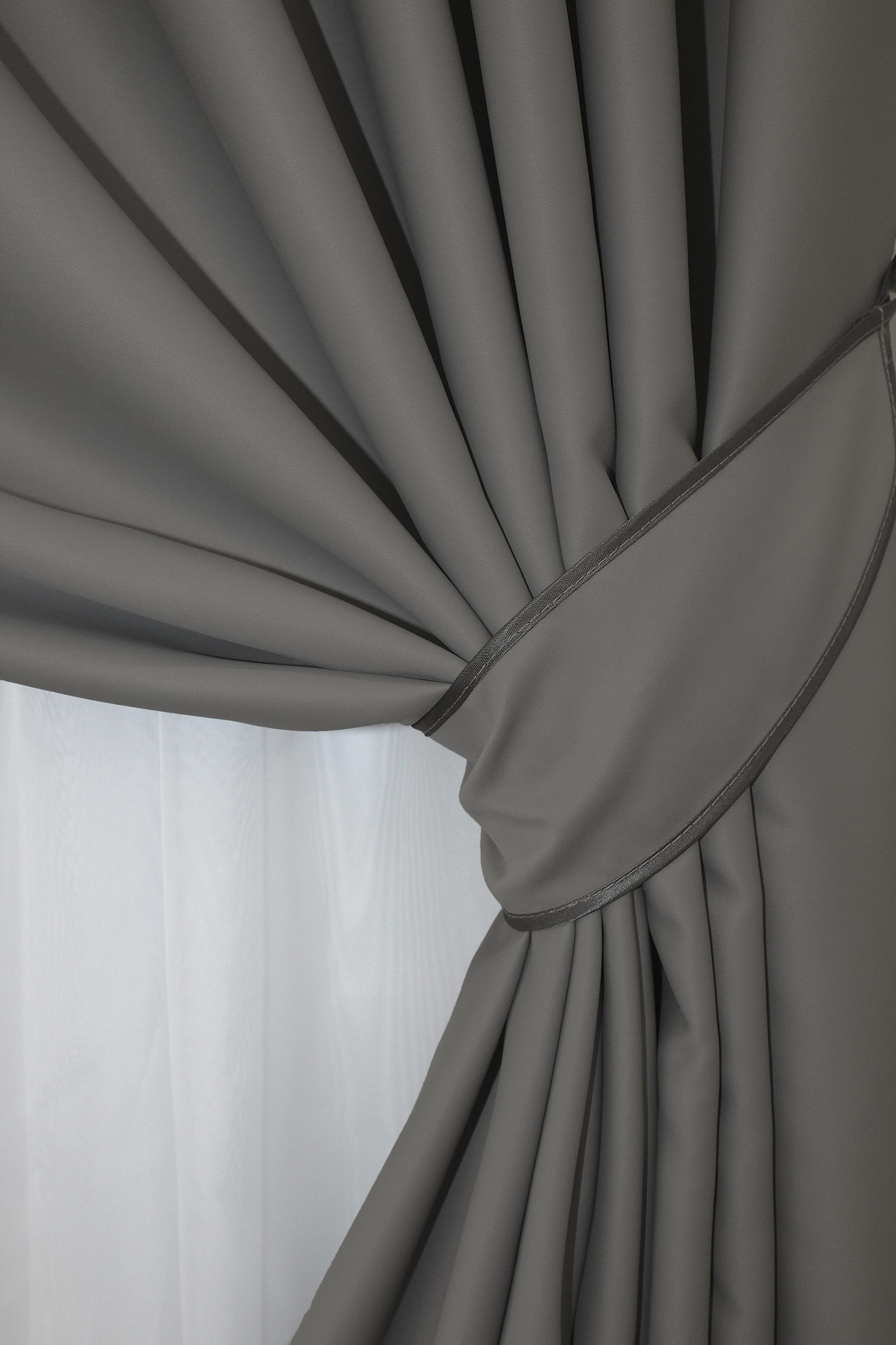 Комплект штор VR-Textil Midnight № 1228ш блекаут 150х290 см 2 шт. Сірий (33-0064) - фото 4 Комплект штор VR-Textil Midnight № 1228ш блекаут 150х290 см 2 шт. Сірий (33-0064) - фото 4