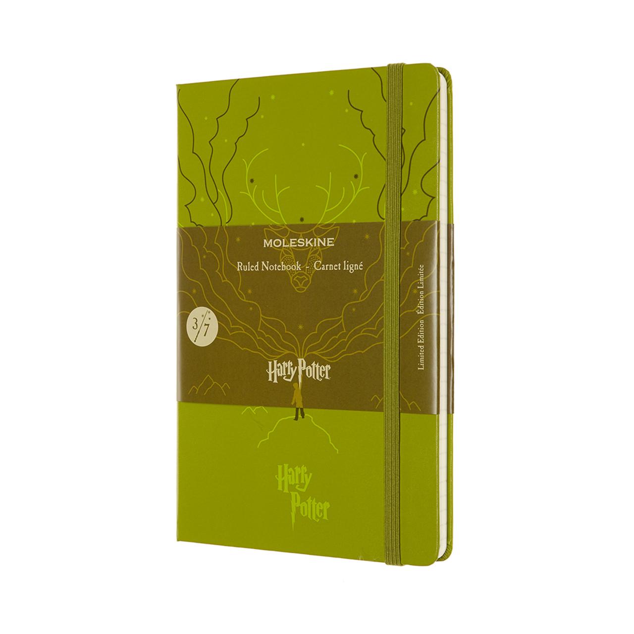 Блокнот Moleskine Harry Potter середній 13х21 см в лінійку Оливковий