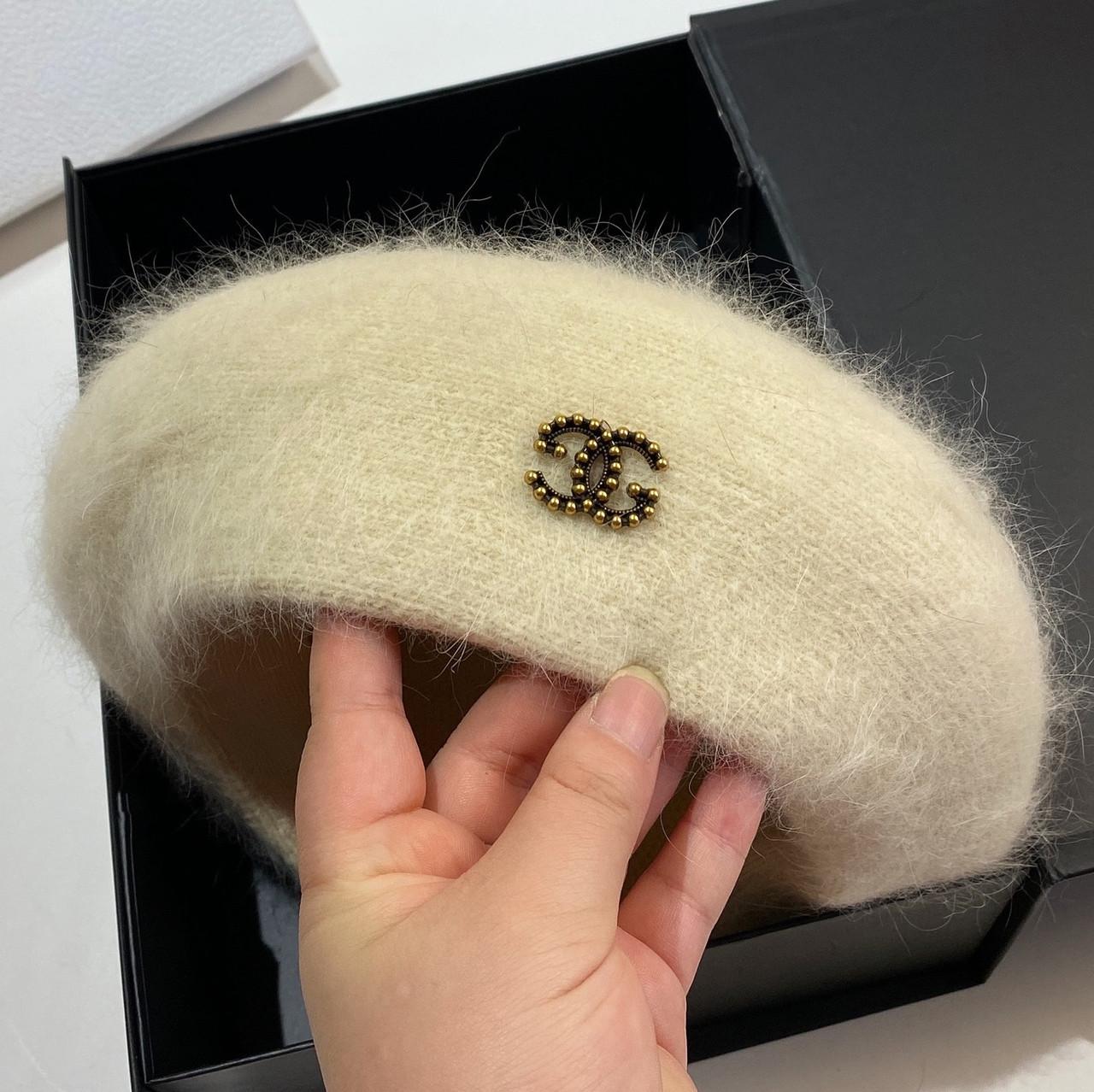 Берет жіночий ангоровий ANGORA BERET Молочний - фото 2