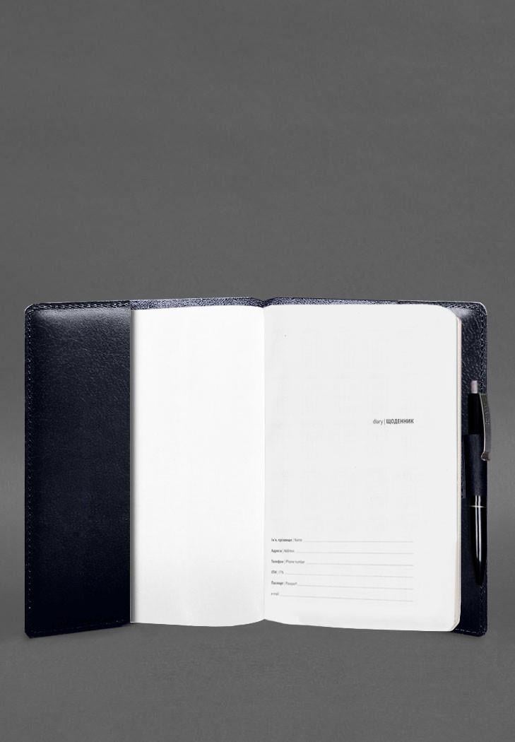 Блокнот шкіряний Софт-бук 9.3 Краст А5 Синій (A-028014) - фото 6