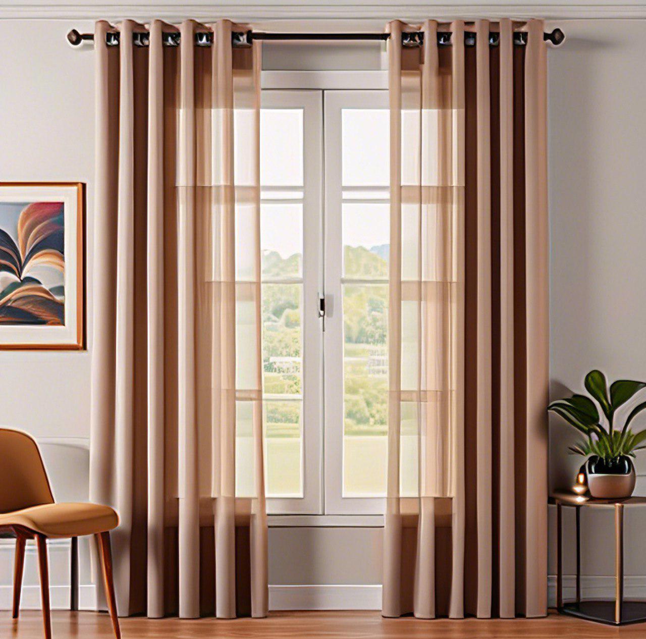 Тюль для гостиной 300x275 см Капучино вуаль (0072)