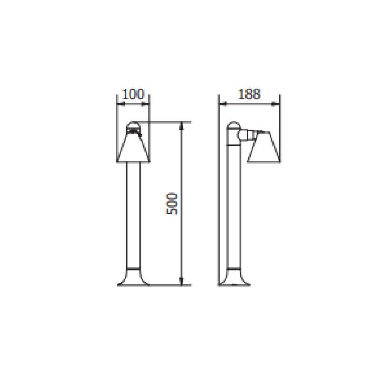 Светильник садовый LUSTINO-P GU10 IP44 50 см Графит (OS-USTIP40-30) - фото 4