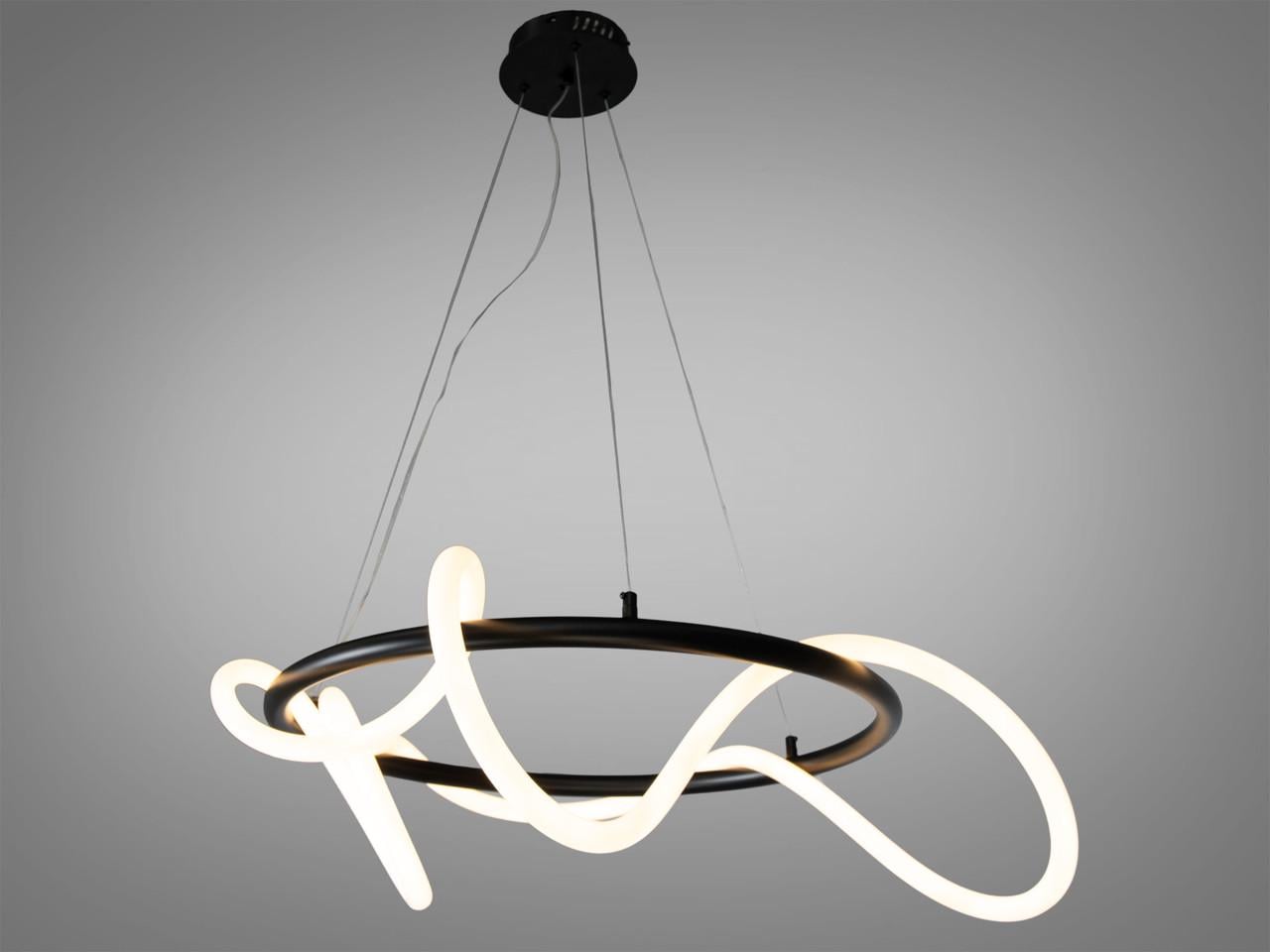 Люстра на кухню-студию LED SY9752-D600BK-LS Шланг 32W Черный (2118576762)