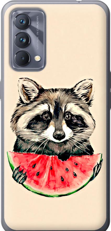 Чехол на Realme GT Master Енотик с арбузом (4605u-2852-42517)