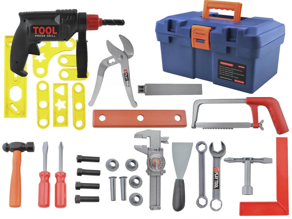 Набор инструментов для детей Kruzzel 4510 32 элемента/от 3 лет/пластиковый ящик Набор инструментов для детей Kruzzel 4510 32 элемента/от 3 лет/пластиковый ящик