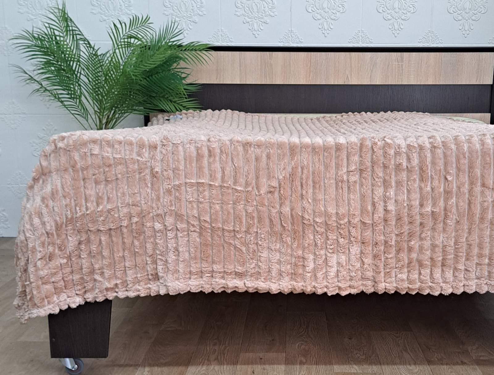 Покрывало велюровое 616 210х230 см Пудровый (CN21506)