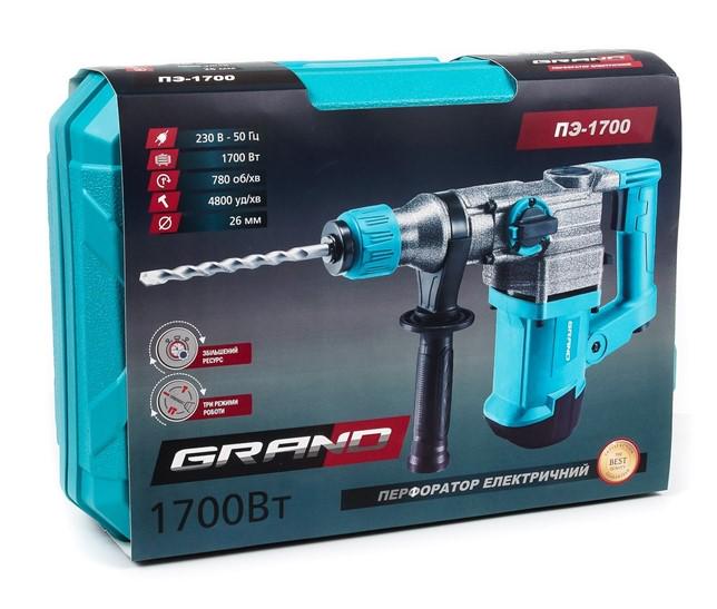 Перфоратор Grand ПЕ-1700 (27479833) - фото 6 Перфоратор Grand ПЕ-1700 (27479833) - фото 6