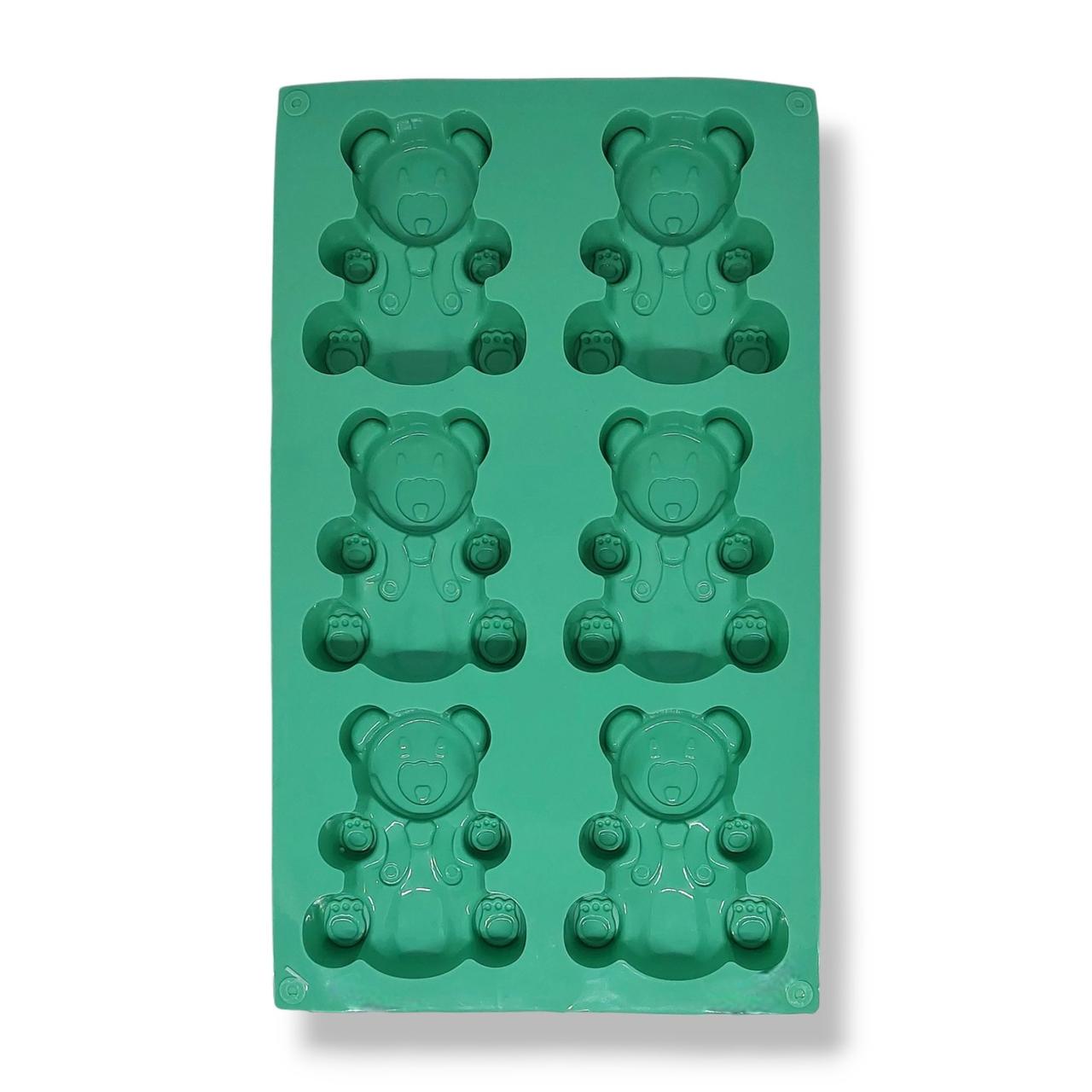 Форма силиконовая Profsil Мишки Барни 6в1 Мятный (201460-мят) - фото 3