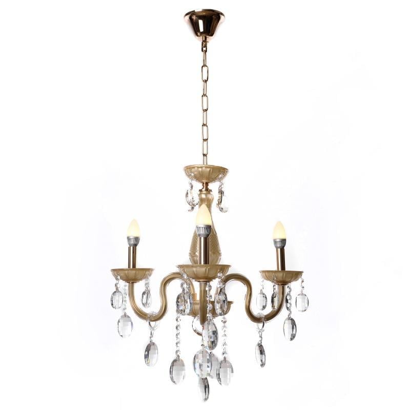 Люстра свеча подвесная хрустальная классическая Brille BCL-382S/3 E14