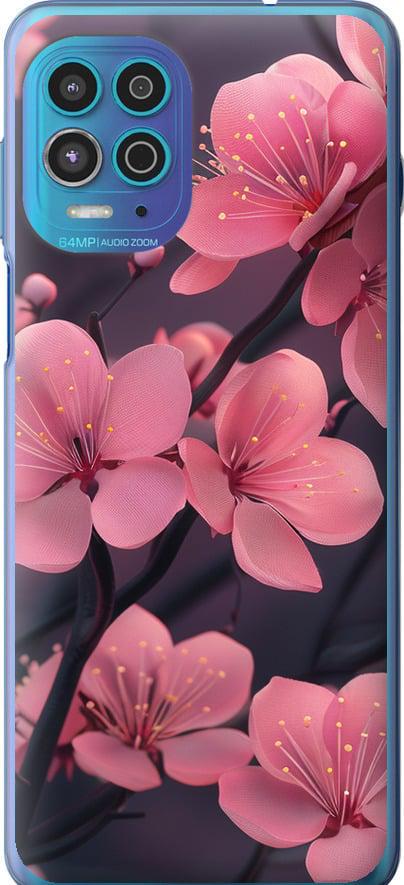 Чехол на Motorola G100 Пурпурная сакура (6075u-2359-42517)