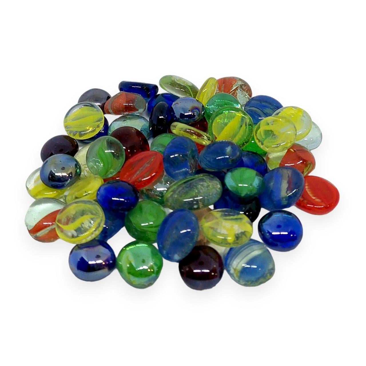 Камни декоративные стеклянные Charm Stones капли прозрачные внутри с рисунком 005
