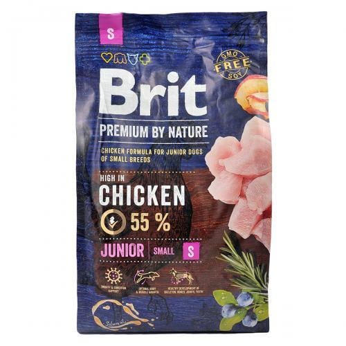 Корм сухий Brit Premium Dog Junior S для цуценят дрібних порід з куркою 3 кг Корм сухий Brit Premium Dog Junior S для цуценят дрібних порід з куркою 3 кг