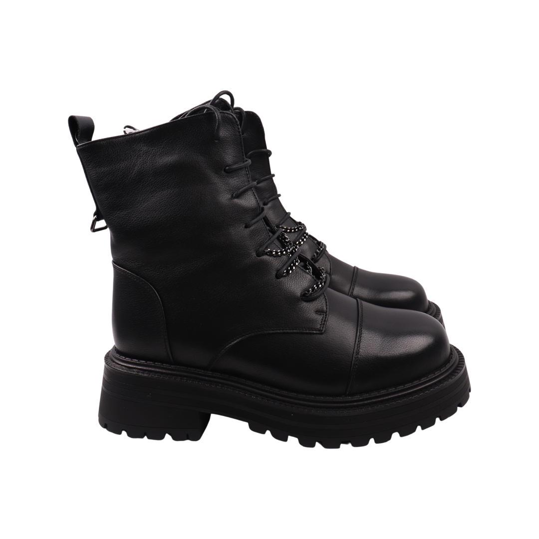 Ботинки женские Farinni из кожи р. 37 Черный (335-23ZHC)