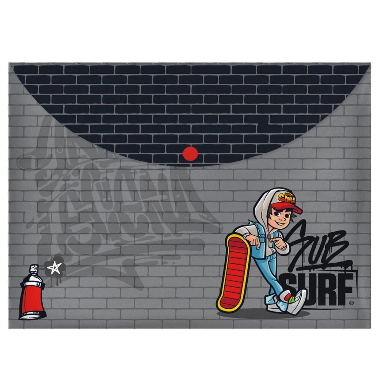 Папка-конверт YES SubSurf А4 на кнопке (491757)