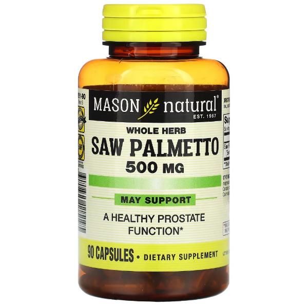 Экстракты ягод сереноа Mason Natural Saw Palmetto 500 мг 90 капс. (000021536)