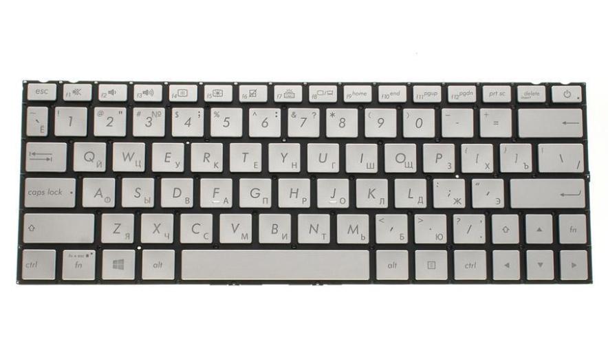 Клавиатура для ноутбука Asus UX333 series rus без фрейма/подсветки клавиш Silver (169204)